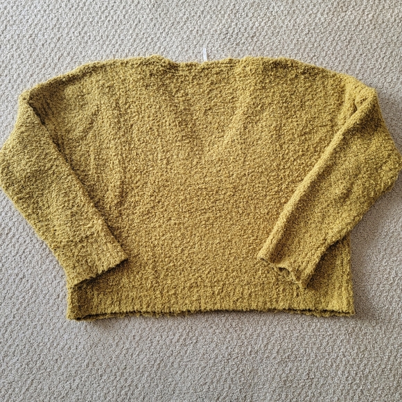 Free People V-neck Pullover Sweater Size S Mustard Yellow - Picture 5 of 8